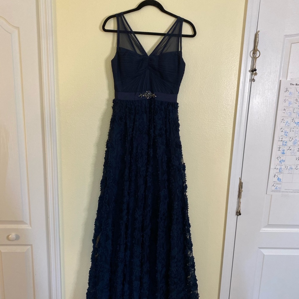 Adrianna Papell Navy Evening Gown